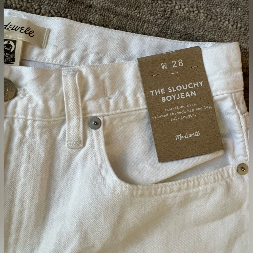 Madewell Slouchy Boy Jean in White